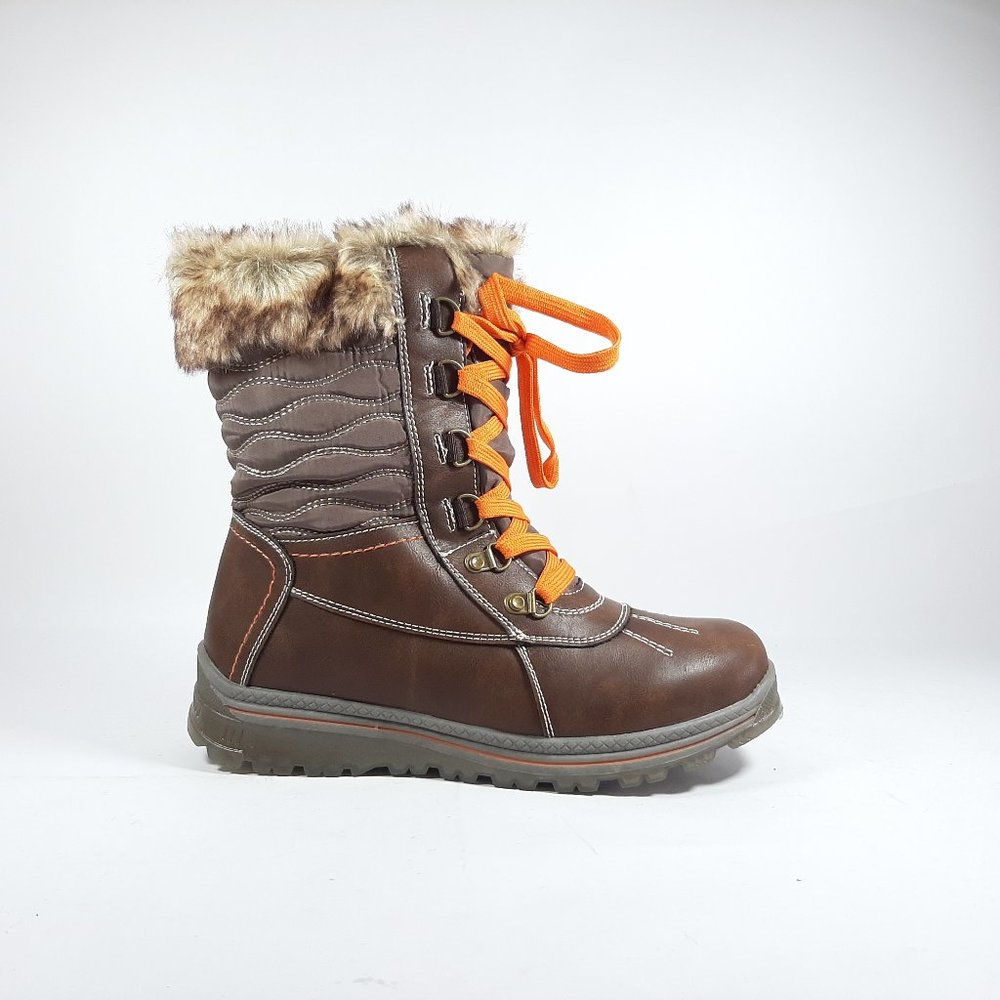 LITTLE EMPRESSES Warm Brown Winter Boots for Women
